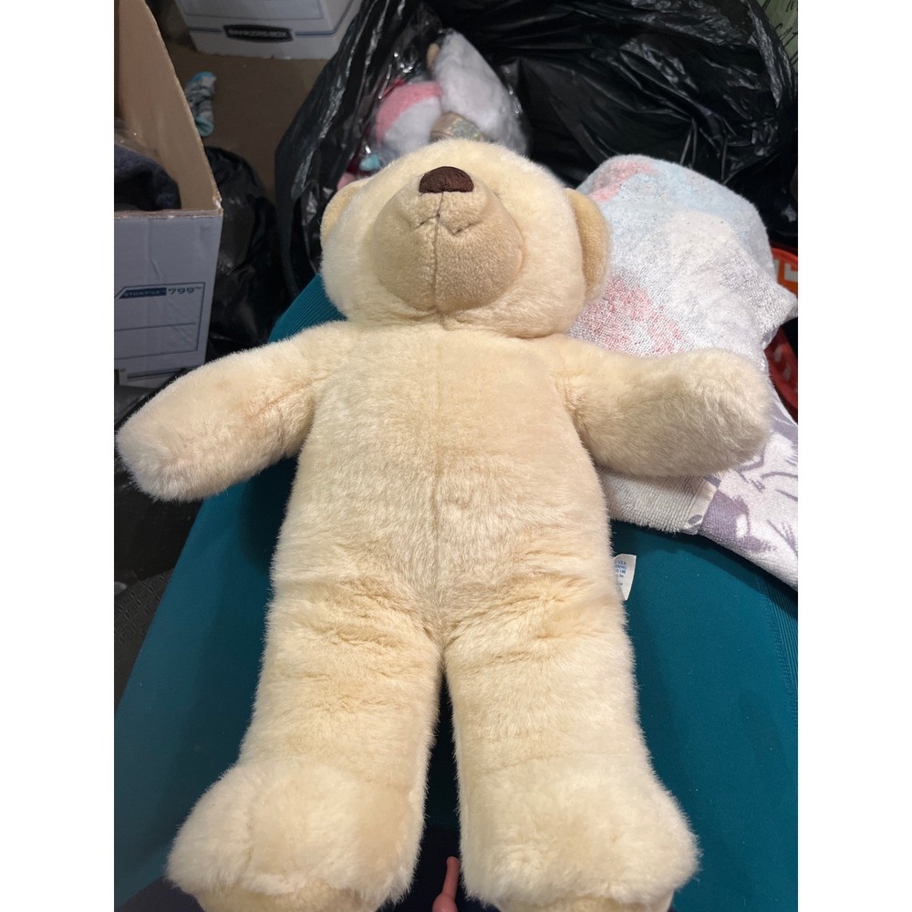 Build-A-Bear Workshop Classic Cream Teddy Bear Plush Stuffed Animal Toy 16 inch